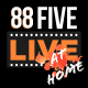 88FIVELIVE FROM HOME Logo canvas black CROPPED6